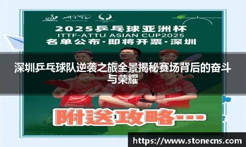 深圳乒乓球队逆袭之旅全景揭秘赛场背后的奋斗与荣耀
