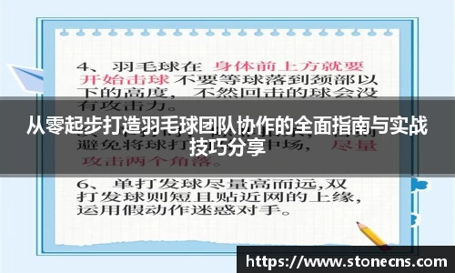 从零起步打造羽毛球团队协作的全面指南与实战技巧分享